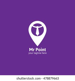 Point logo, labels and emblems. Vector Illustration
