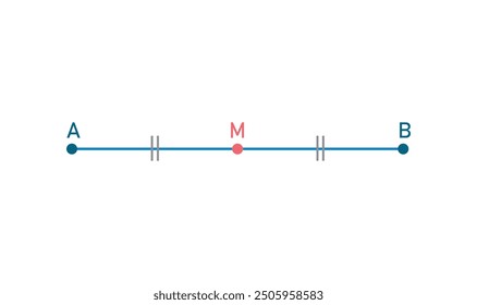 Point M is the midpoint of segment AB in mathematics.