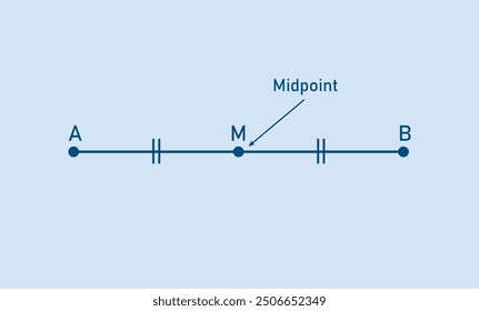 Point M is the midpoint of segment AB in mathematics.