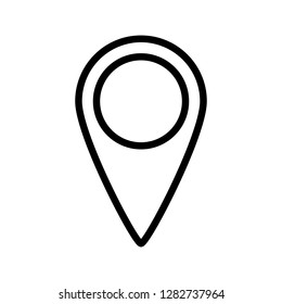 Point of Map .line vector icon, logo on white background