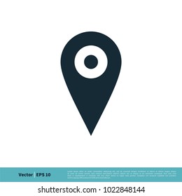 Point Map, Pin Locate Icon Vector Logo Template Illustration Design. Vector EPS 10.