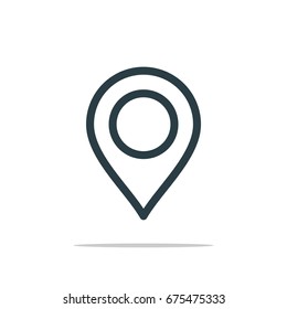 Punkt der Karte, Pin-Locator Symbol Logo Vorlage Illustration Design. Vektor EPS10.