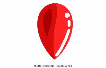 Punktmarke oder Symbol. Markieren Sie das Ziel auf der Kartenanwendung. Mit 3D-Form. Rot.