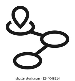 Point or marker icon. Line style