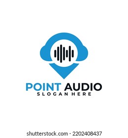 plantilla vectorial de logotipo de música de punto