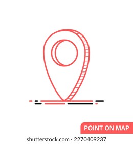 Point on map icon. We Have Moved