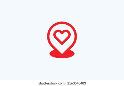 apuntar en el mapa en forma de corazón