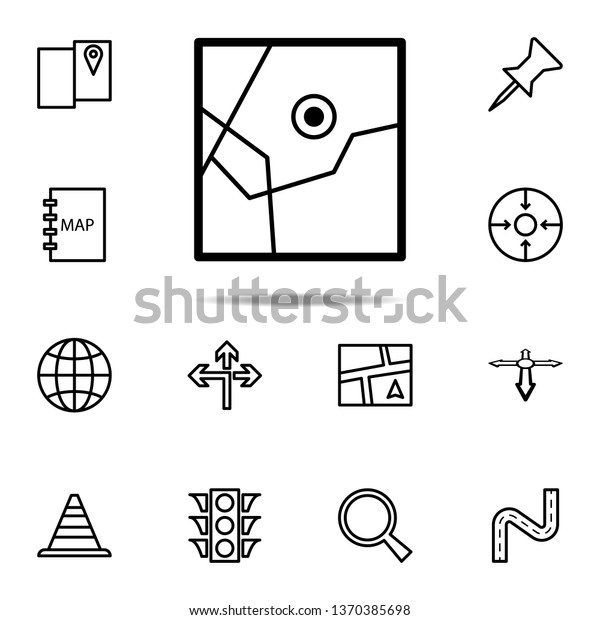 point on the navigator icon.\
Navigation icons universal set for web and mobile on white\
background