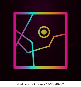 point on the navigator nolan style icon. Simple thin line, outline vector of navigation icons for ui and ux, website or mobile application