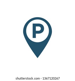 Point parking sign icon