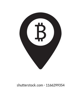 point of payment icon. bitcoin sign design vector.