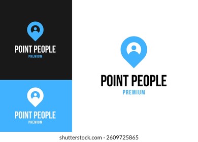 Point people logo design template vector illustration