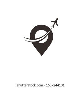 point and plane icon design template