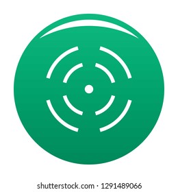 Point radar icon. Simple illustration of point radar vector icon for any design green