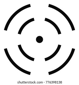 Point radar icon. Simple illustration of point radar vector icon for web