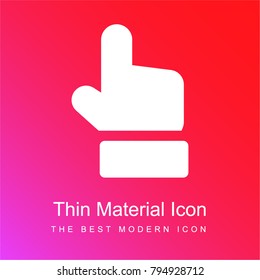 Point at red and pink gradient material white icon minimal design