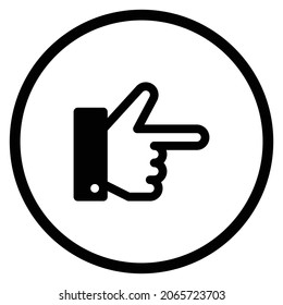 point right Icon. Flat style Circle Shape isolated on white background. Vector illustration