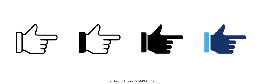 Point Right icon sheet multiple style collection