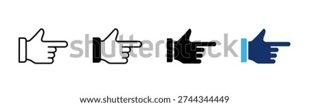 Point Right icon sheet multiple style collection