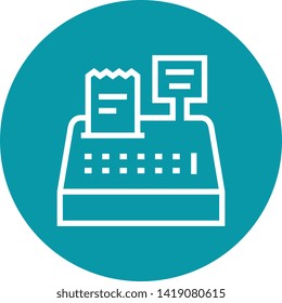 Point Of Sale Cash Register Outline Icon