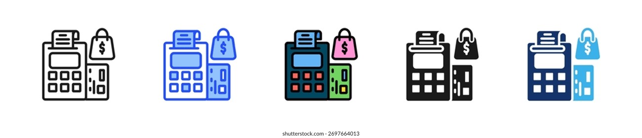 Point Of Sale Icon Collection With Multiple Styles