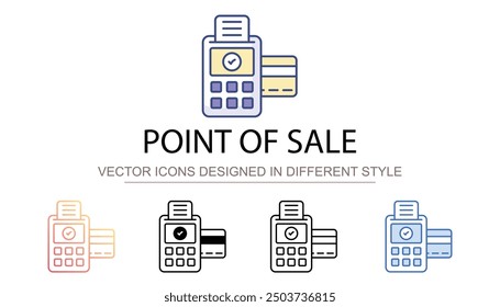 Point Of Sale icon design with white background stock illustration