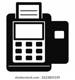 Point of sale terminal card vector on white background.