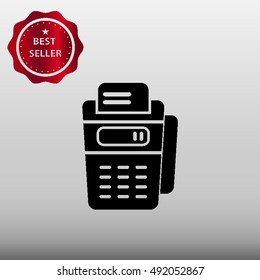 Point Of Sale Terminal Vector Icon Illustration