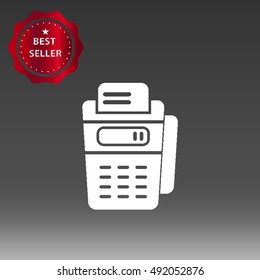 Point Of Sale Terminal Vector Icon Illustration