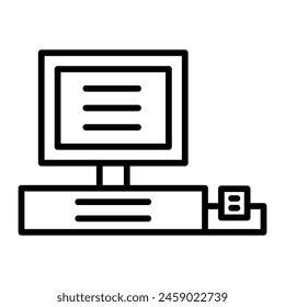 Point Of Sale Vector Line Icon Design