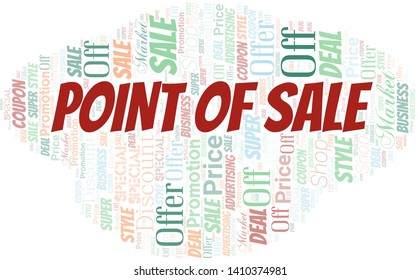 Point Of Sale Word Cloud. Wordcloud Made With Text.