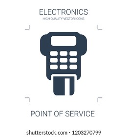 point of service icon. high quality filled point of service icon on white background. from electronics collection flat trendy vector point of service symbol. use for web and mobile