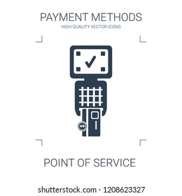 point of service icon. high quality filled point of service icon on white background. from payment methods collection flat trendy vector point of service symbol. use for web and mobile