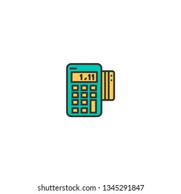 point of service icon line design. Business icon vector illustration