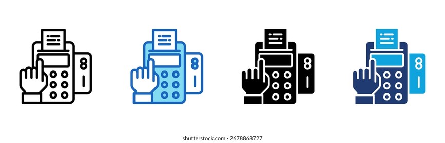 Point Of Service icon Multi Style Vector Illustration