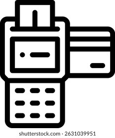 icono de punto de servicio. Diseño De Estilo Lineal Delgado Aislado Sobre Fondo Blanco