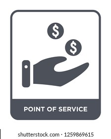 point of service icon vector on white background, point of service trendy filled icons from Payment methods collection, point of service simple element illustration