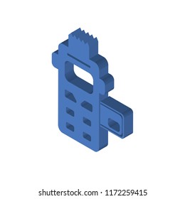 Point of service isometric left top view 3D icon