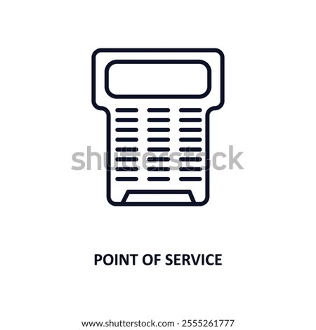 point of service outline icon.  Thin line icon from cryptocurrency collection. Editable vector isolated on white background