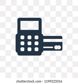 Point of service vector icon isolated on transparent background, Point of service transparency concept can be used web and mobile