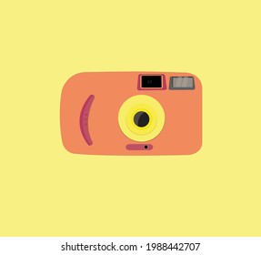 point and shoot analog camera vector