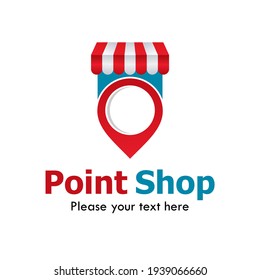 Point shop logo template illustration