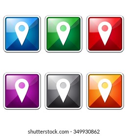 Point Sign Colorful Vector Icon Button