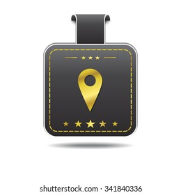 Point Sign golden Vector Icon Design