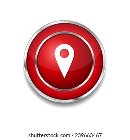 Point Sign Red Vector Icon Button