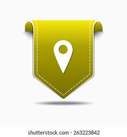 Point Sign Yellow Vector Icon Design