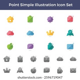 Point Simple Color Icon Set