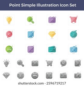 Point Simple Color Icon Set