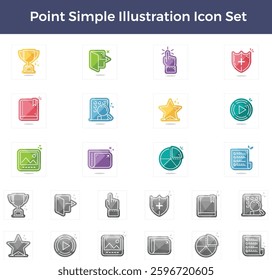 Point Simple Color Icon Set, Business Icon, Web Icon