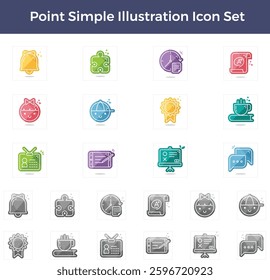 Point Simple Color Icon Set, Business Icon, Web Icon
